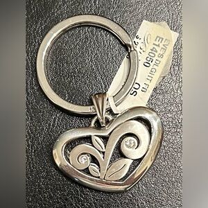 Brighton Retired Eve Heart Leaf Crystal keychain